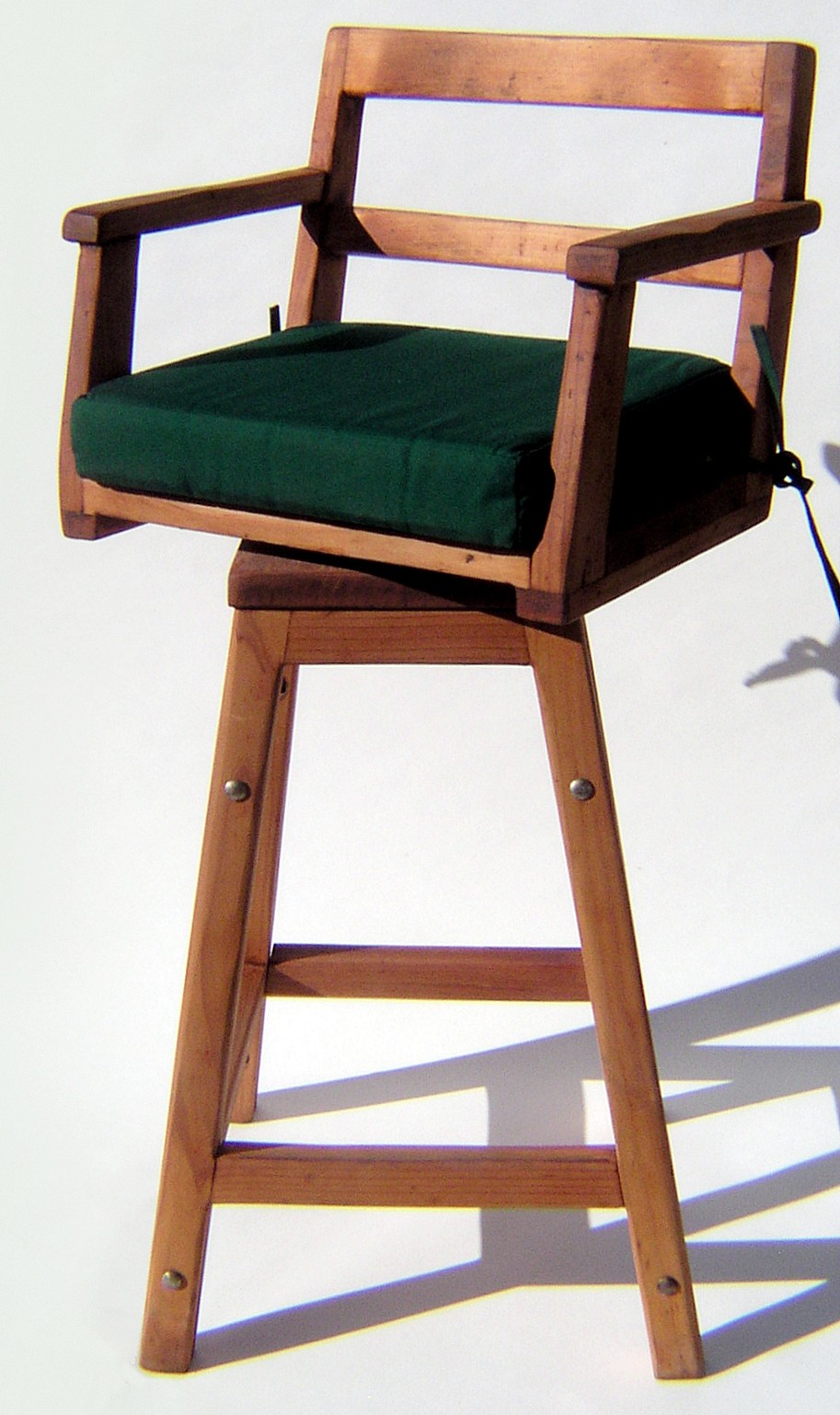 Redwood captains chair bar stool wooden bar stools