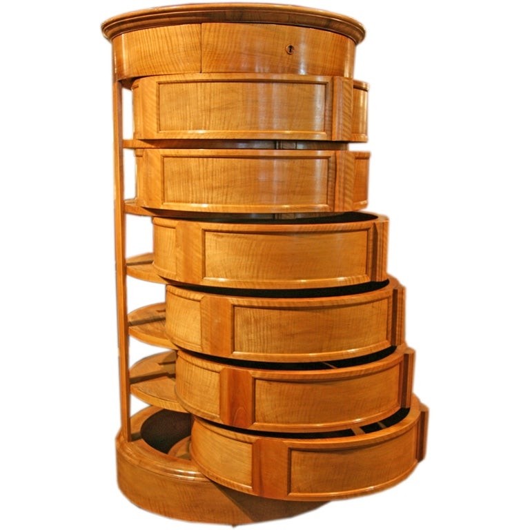 Round chest of drawers at 1stdibs