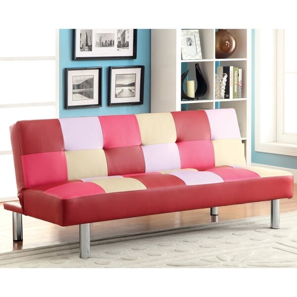 Shop furniture of america galariel romantic checkered pink