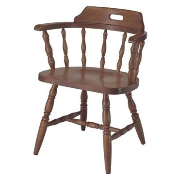 Solid wood captains chair with full arms chairs