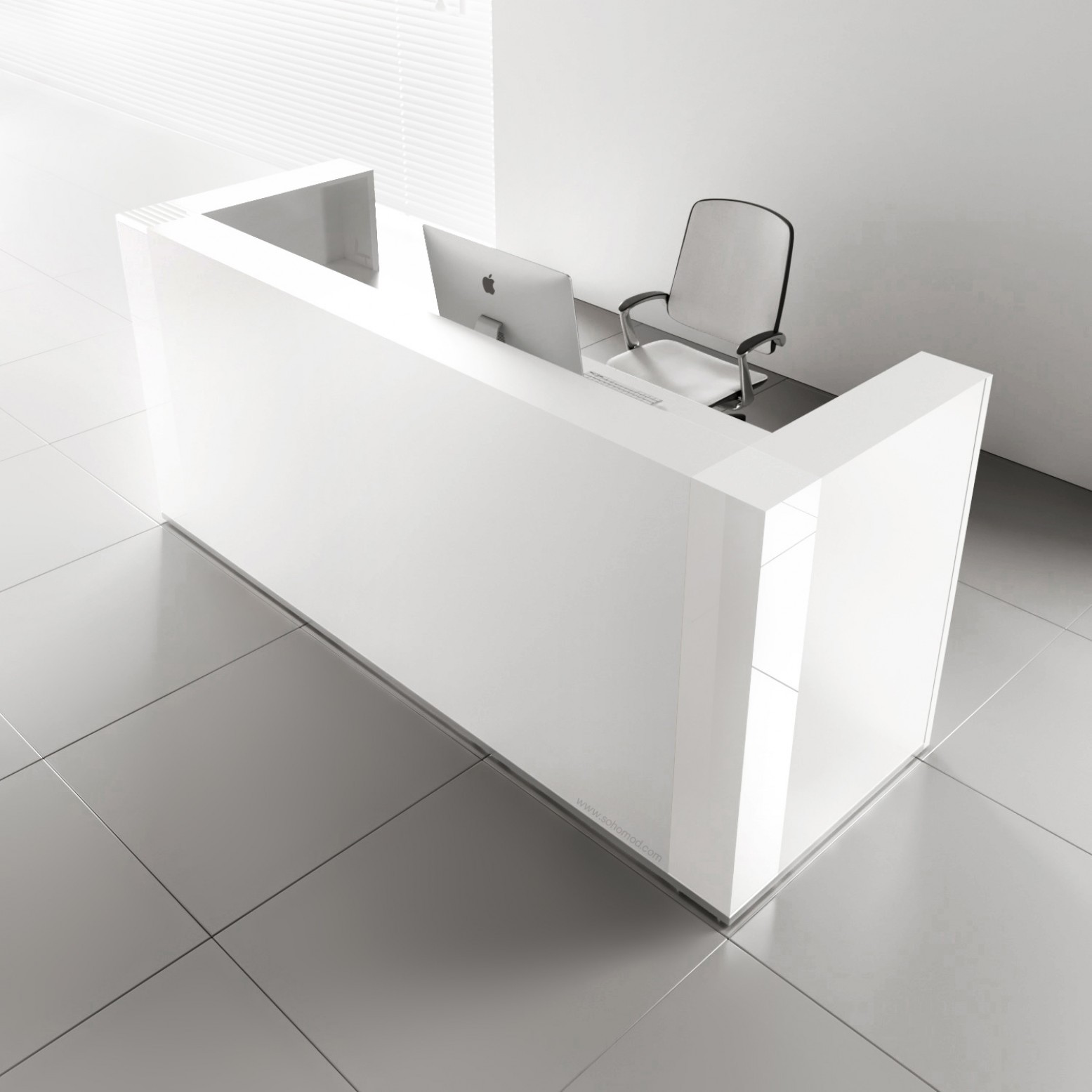 Tera tra122 reception desk white pastel buy online at