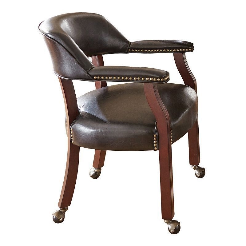 Tournament rolling captains dining chair dining chairs