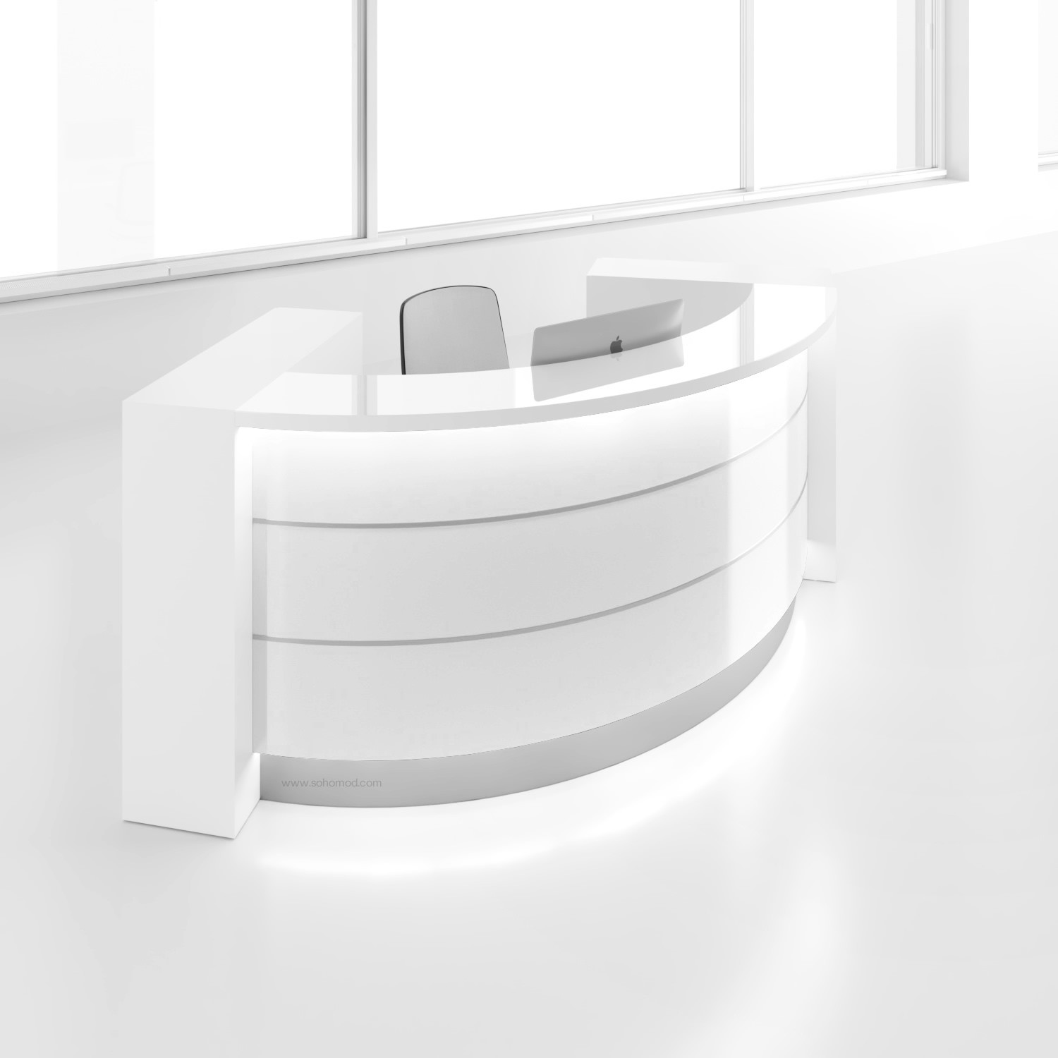 Valde lav73 reception desk high gloss white buy online at