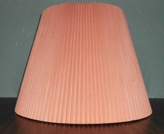 Vintage lamp shade coral peach gift for her him by