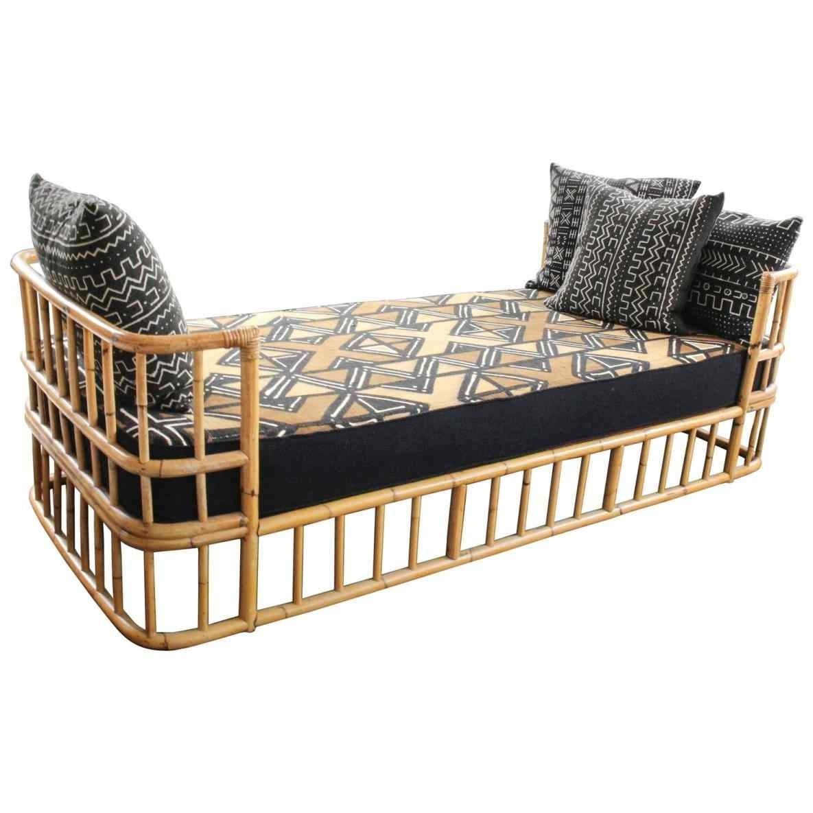 Vintage rattan daybed sofa cope