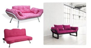 Want a pink futon choose from 7 unique pink sofas