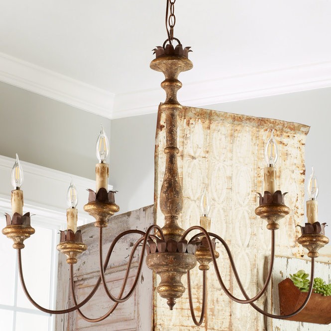 Weathered cottage chandelier country chandelier french