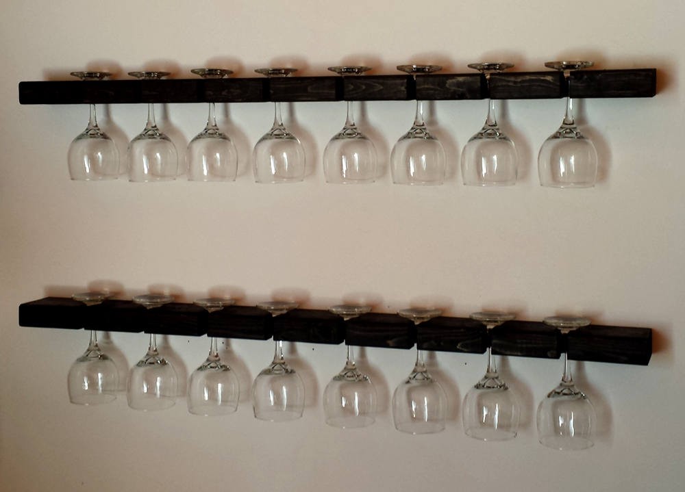 Wine glass rack set stemware rack wall mounted stemware