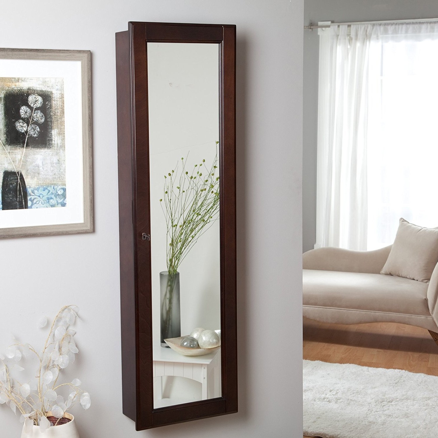 20 the best wall mirrors with jewelry storage 2