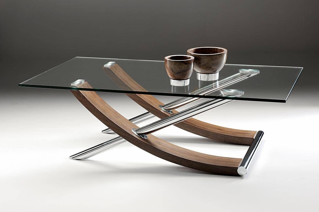 30 best collection of wood chrome coffee tables