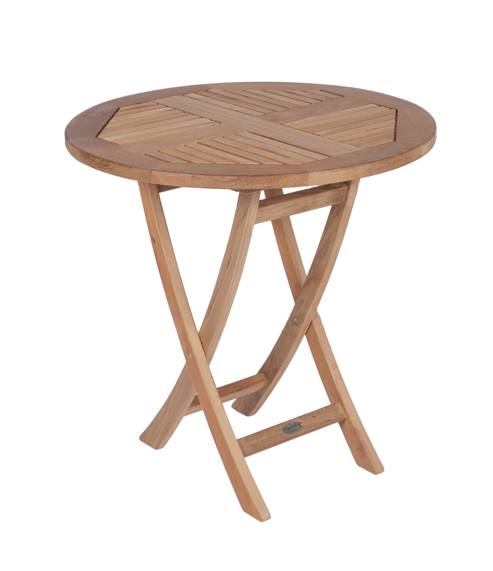 30 round teak folding table by royal teak collection