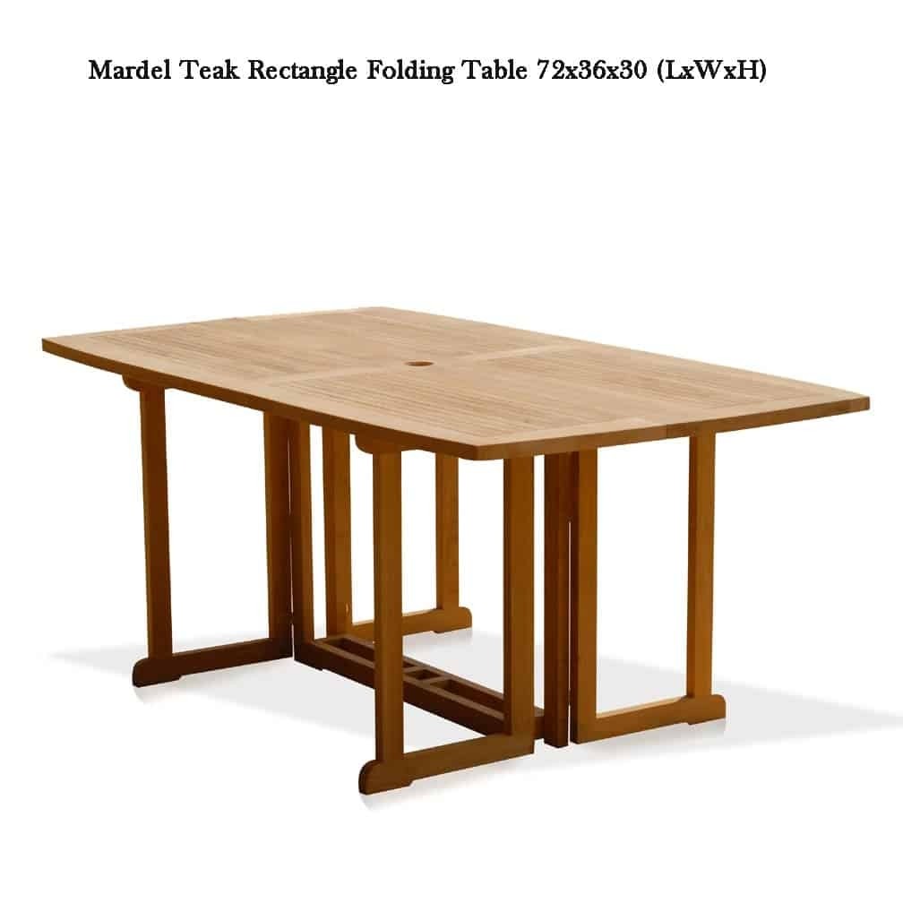 7 pc teak patio folding table and chairs dining olympus