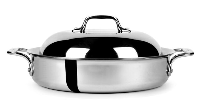 All clad tri ply stainless steel 3 quart sear roast