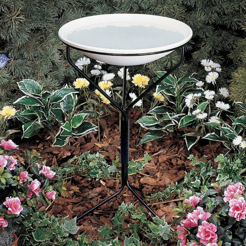 Allied precision 20 in bird bath with metal stand non