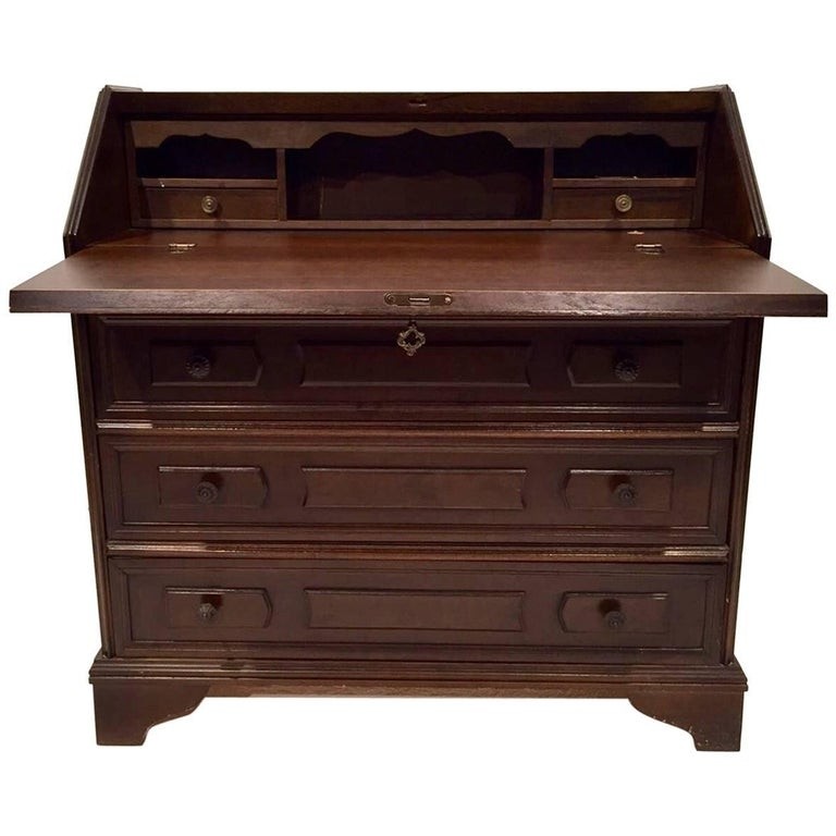 Antique small secretary desk in wood for sale at 1stdibs