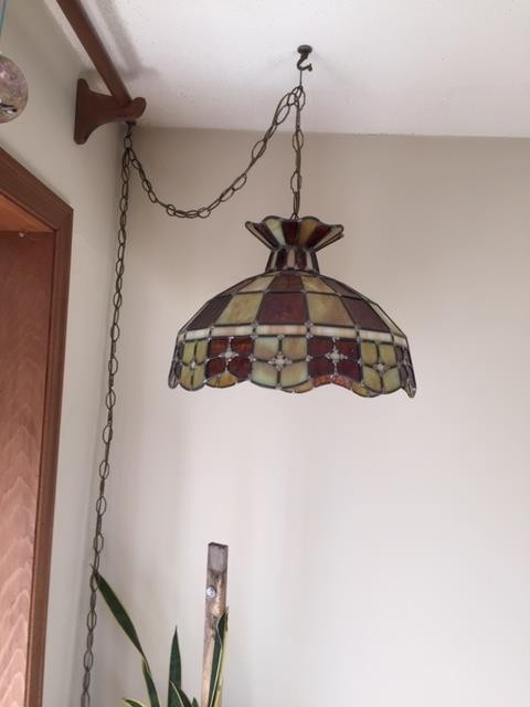 Antique tiffany style hanging ceiling light chandelier
