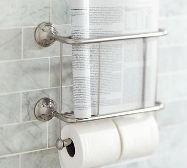 Bathroom magazine rack brushed nickel woodworking