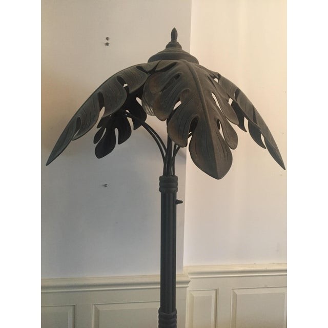 Bronze palm tree floor lamp chairish 2