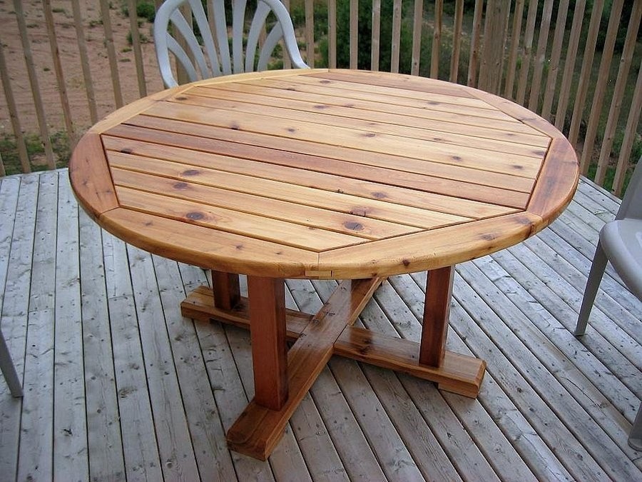Cedar patio table by jeff