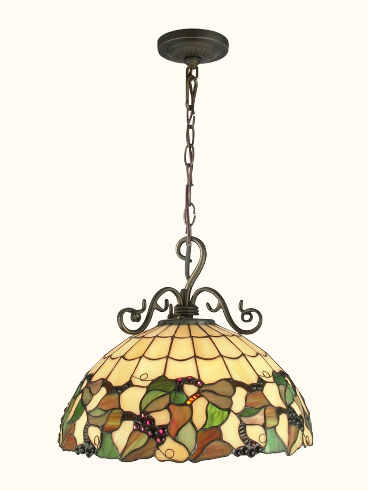 Dale tiffany chandelier 1 light pendant lamp grape design
