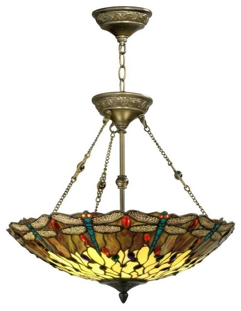 Dale tiffany chandeliers dragonfly 2 light antique bronze