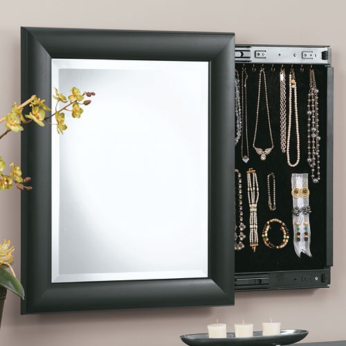 Decorative wall mirror and jewely organizer in jewelry