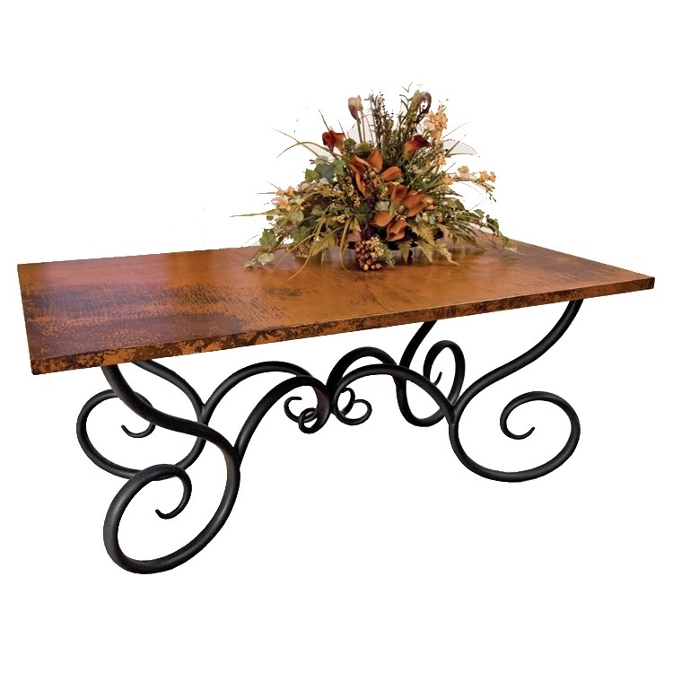 Dining table wrought iron dining table base