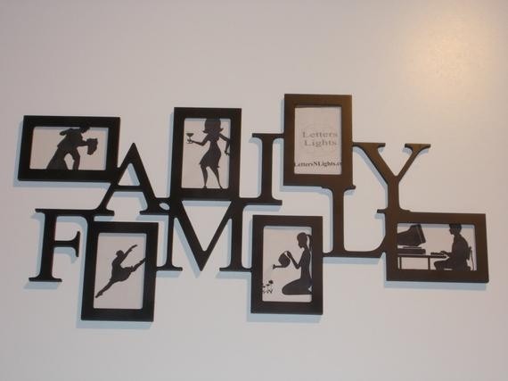 Family picture frame collage by lettersandlights on etsy