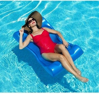 Foam swimming pool float hammock raft blue unsinkable