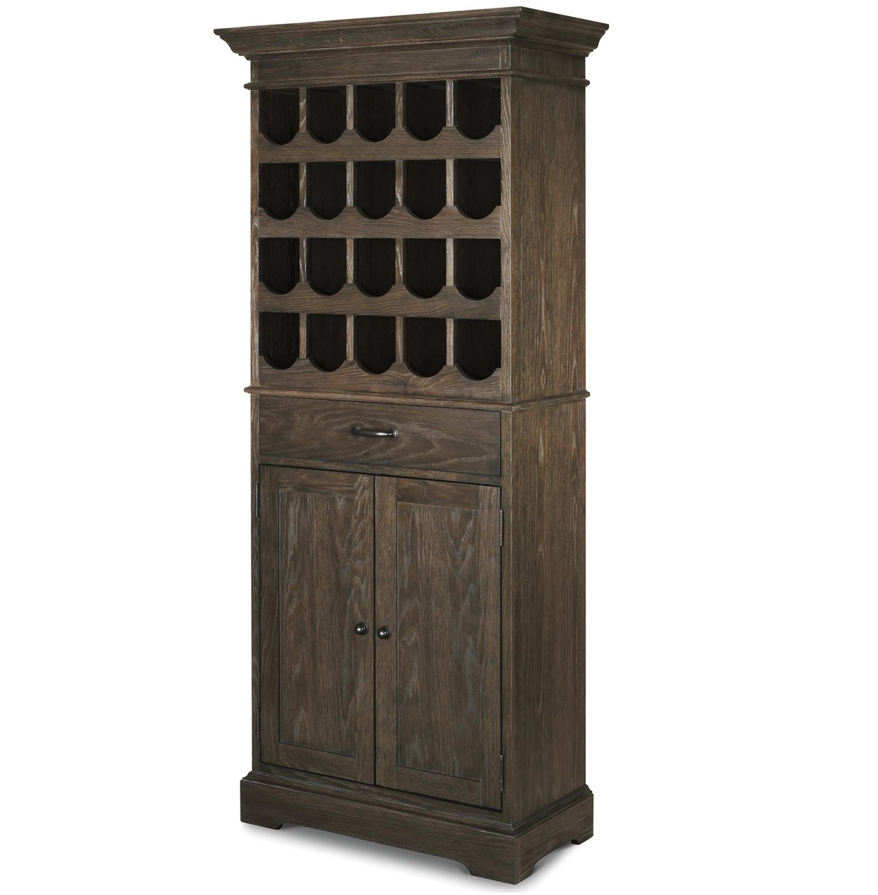 French oak tall wine bar cabinet zin home 2