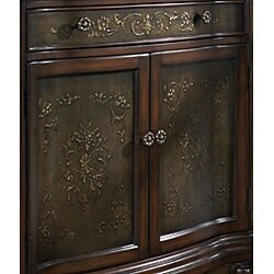 Hand painted accent chest with faux metal front 11527300 1