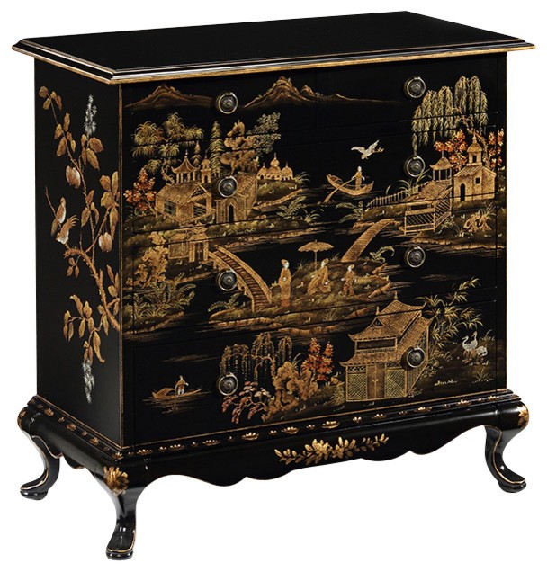 Inviting home inc hand painted chinoiserie chest view