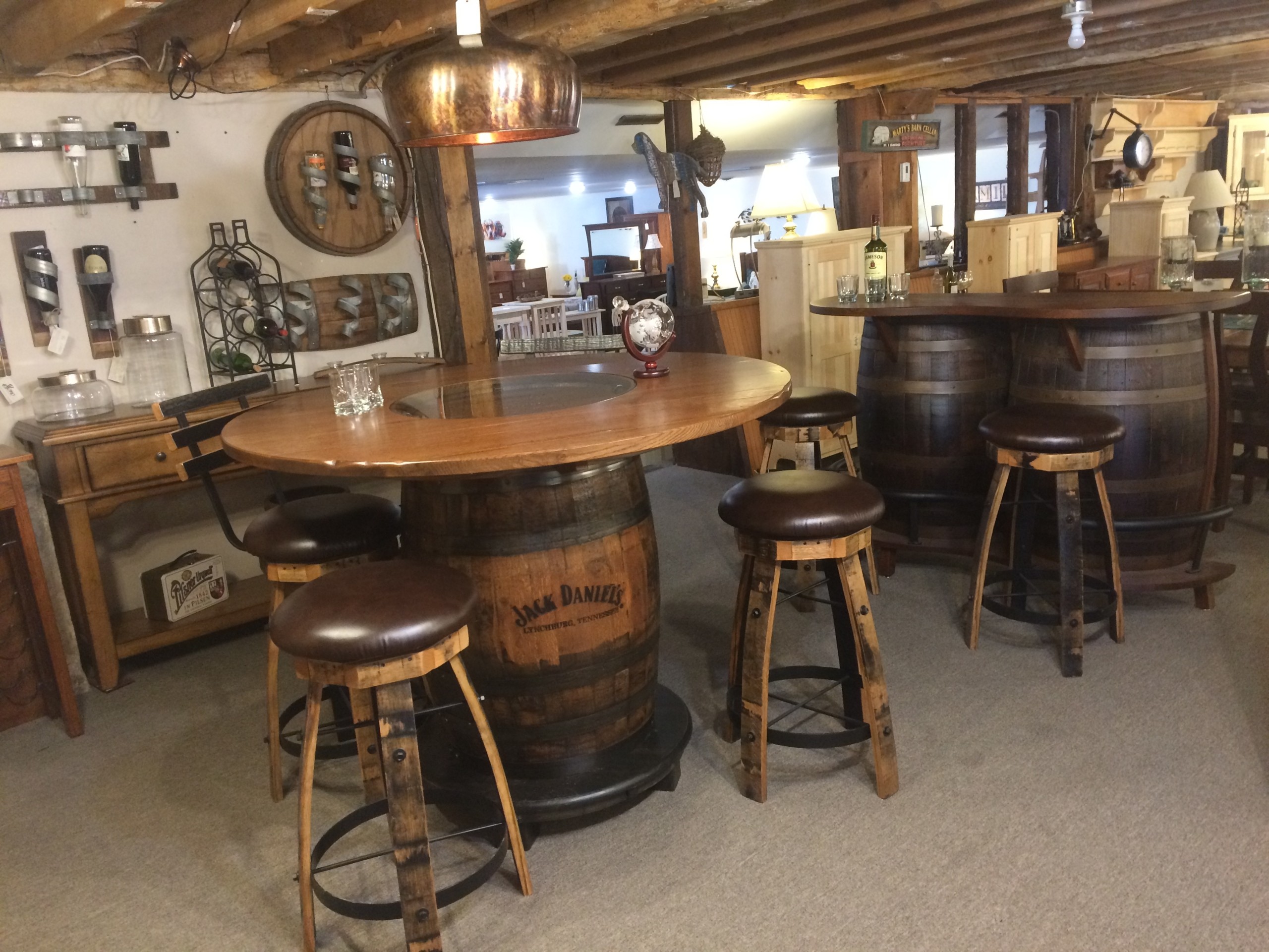 Jack daniels bar set martys barn cellar wood furniture