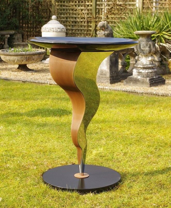Metal garden bird bath contemporary garden sculpture 2