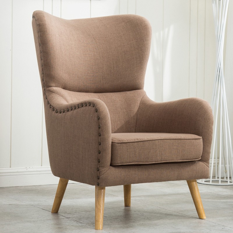 Occasional padded orthopedic wing high back armchair