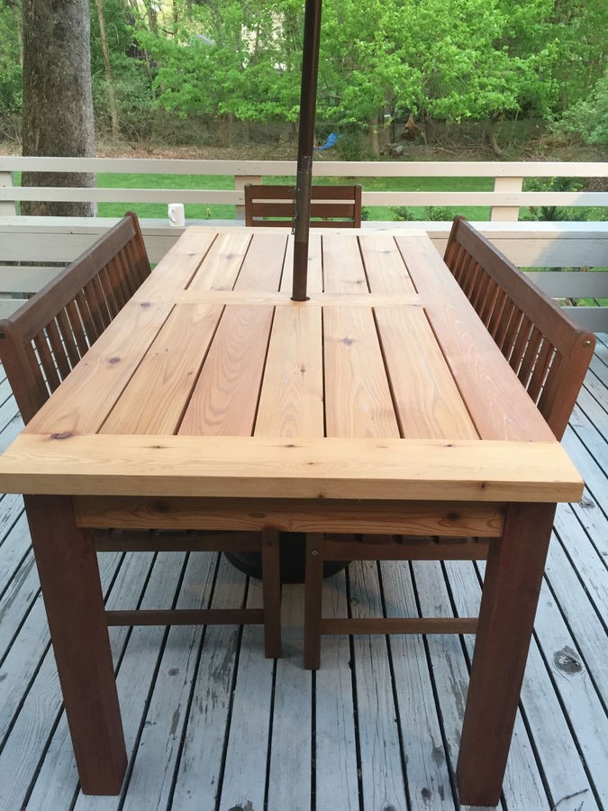 Outdoor cedar patio table by steve_s simplecove