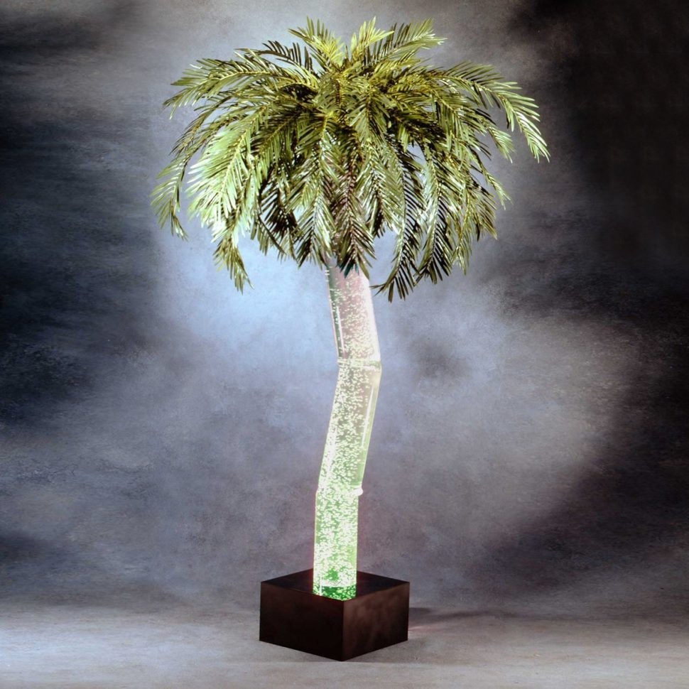 Outdoor palm tree lamp magnificent silhouette in your 3