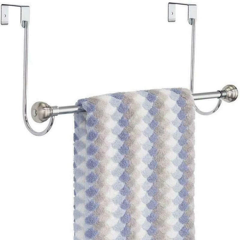 Over the shower door towel rack for bathroom chrome