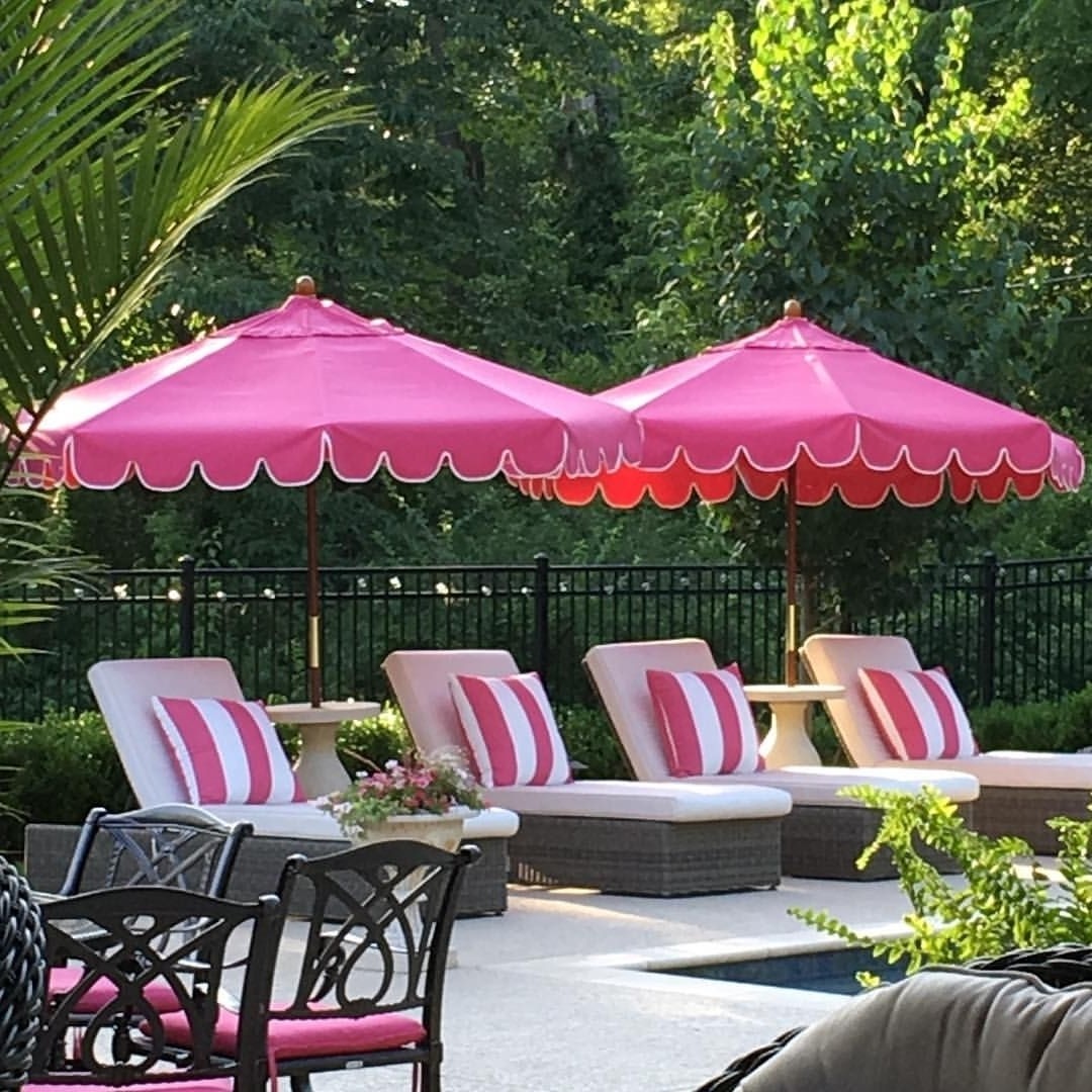 Pink patio umbrellas 2