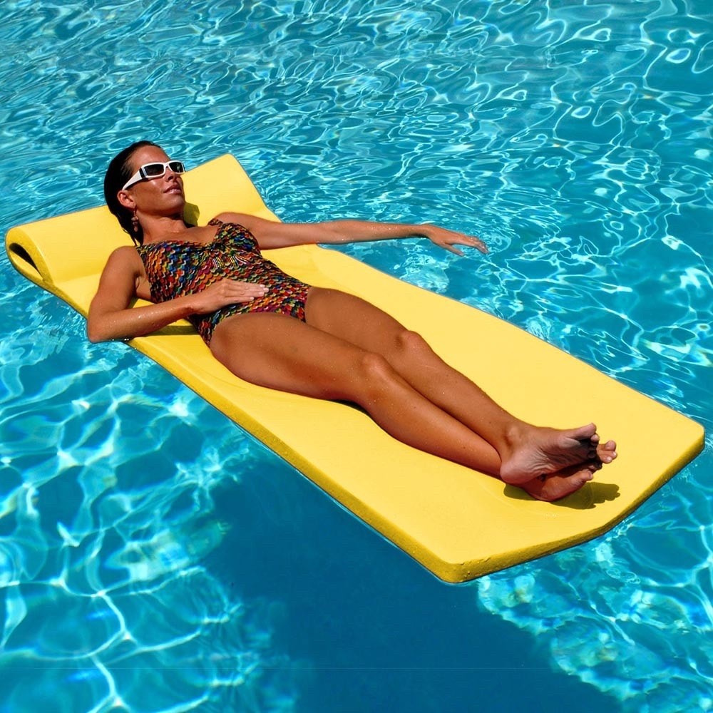 Pool mate foam xx large mattress pool float yellow