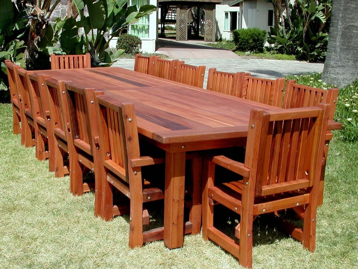 Redwood patio table custom made redwood dining tables