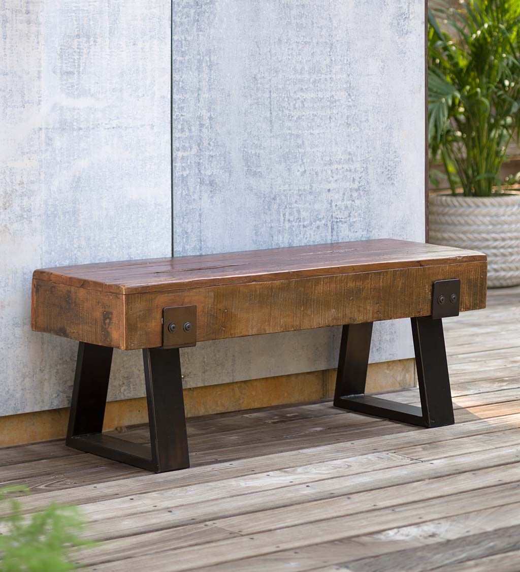 Richland indoor outdoor reclaimed wood bench benches 6