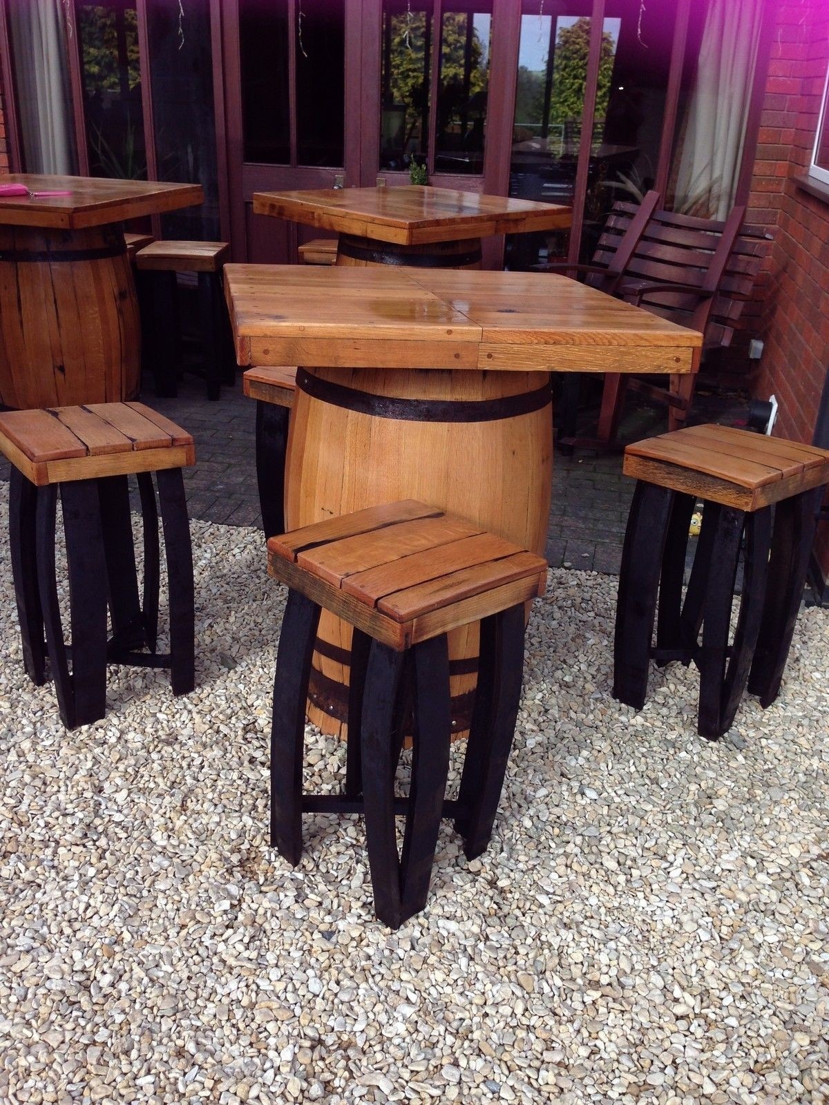 Secondhand pub equipment pub tables square top oak 1