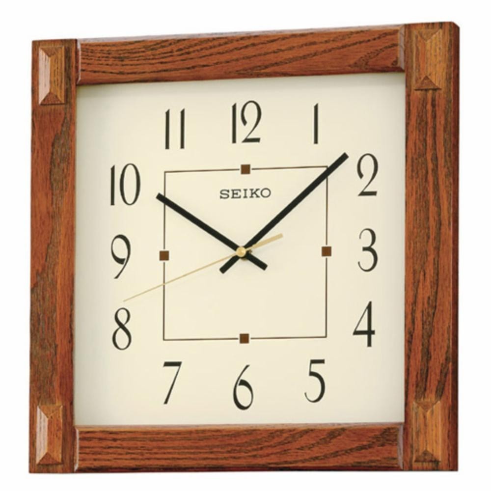 Seiko qxa469blh mission wall clock 13 in wide black ebay