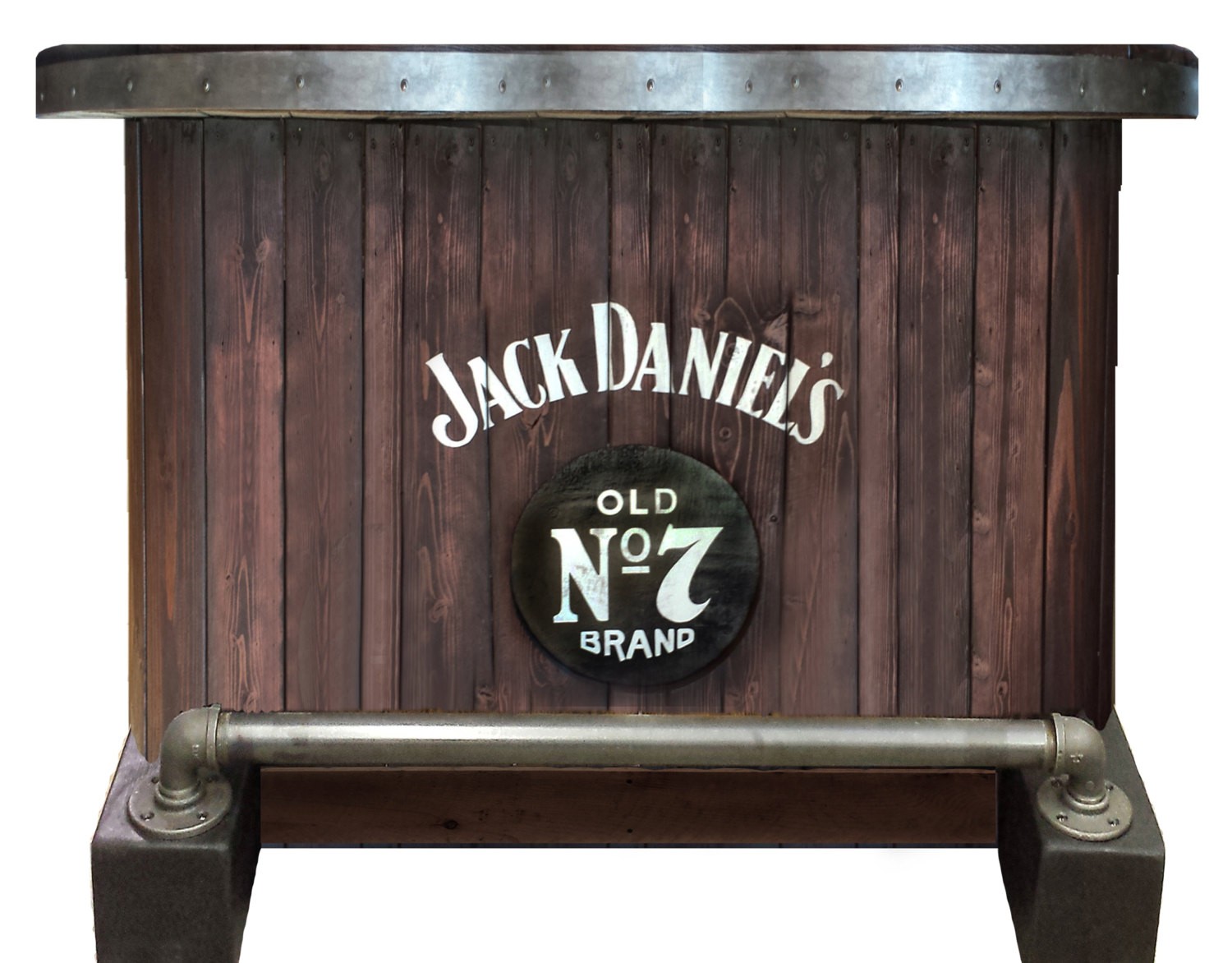 Sold jack daniels home bar custom hand built rustic 1