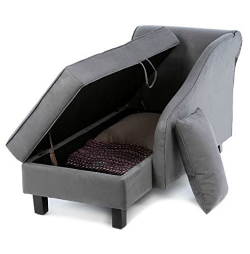 Storage chaise lounge chair this microfiber upholstered 1