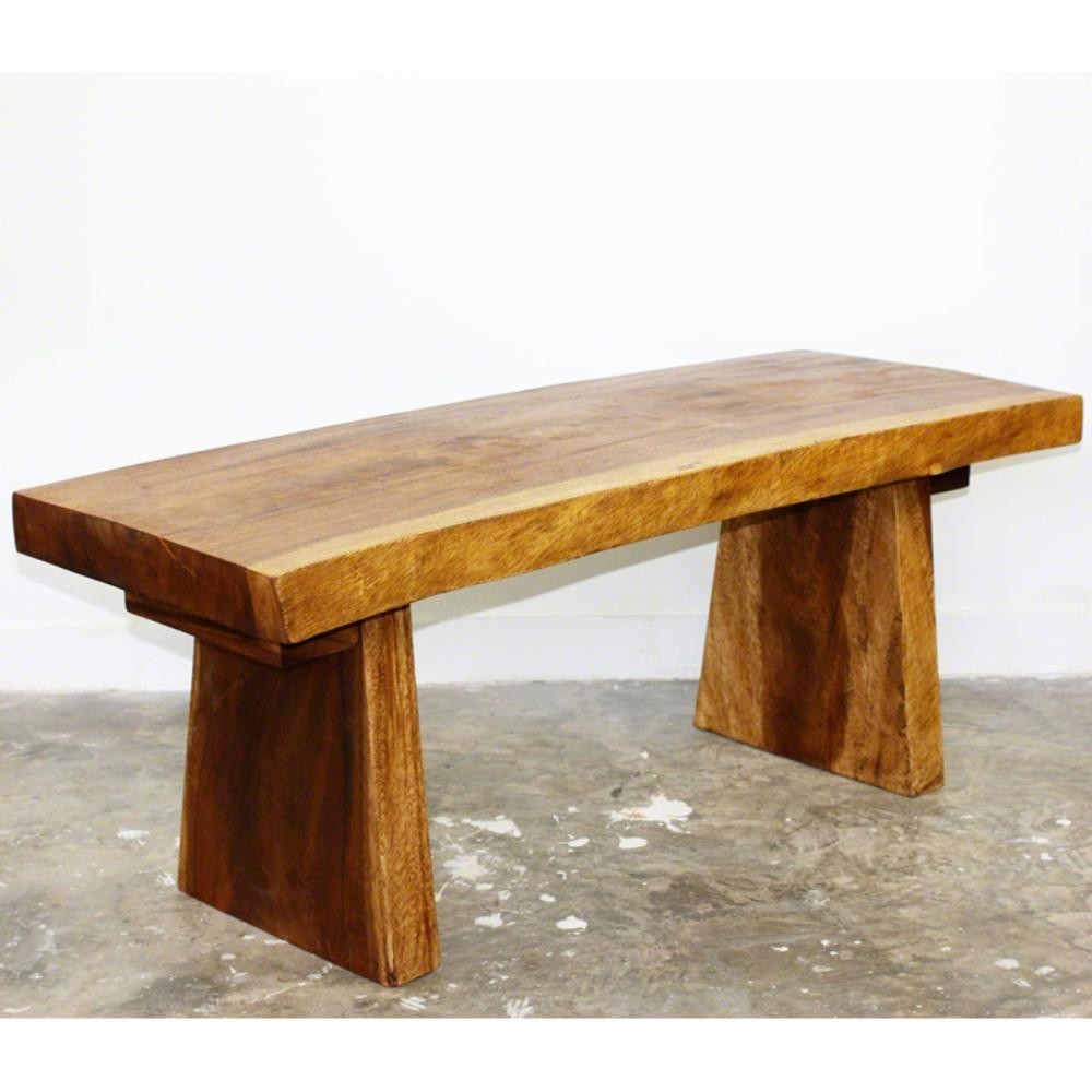 Strata furniture indoor wooden sitting bench natural