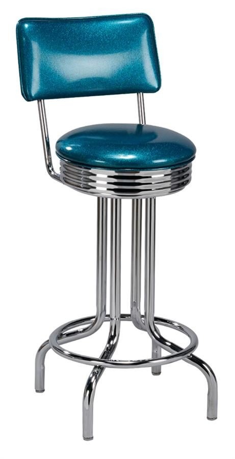 Swivel chrome ring swivel retro bar stool retro bar