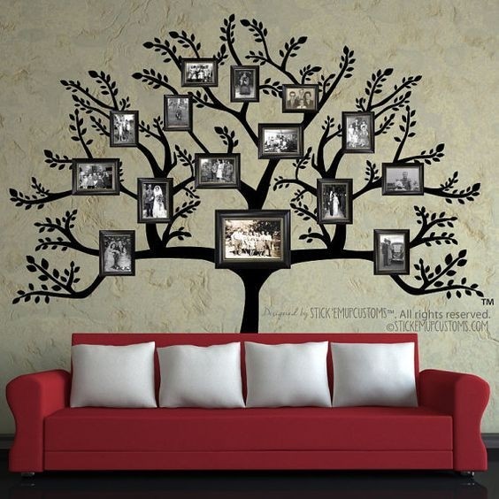 Tree wall decal free shipping large family tree