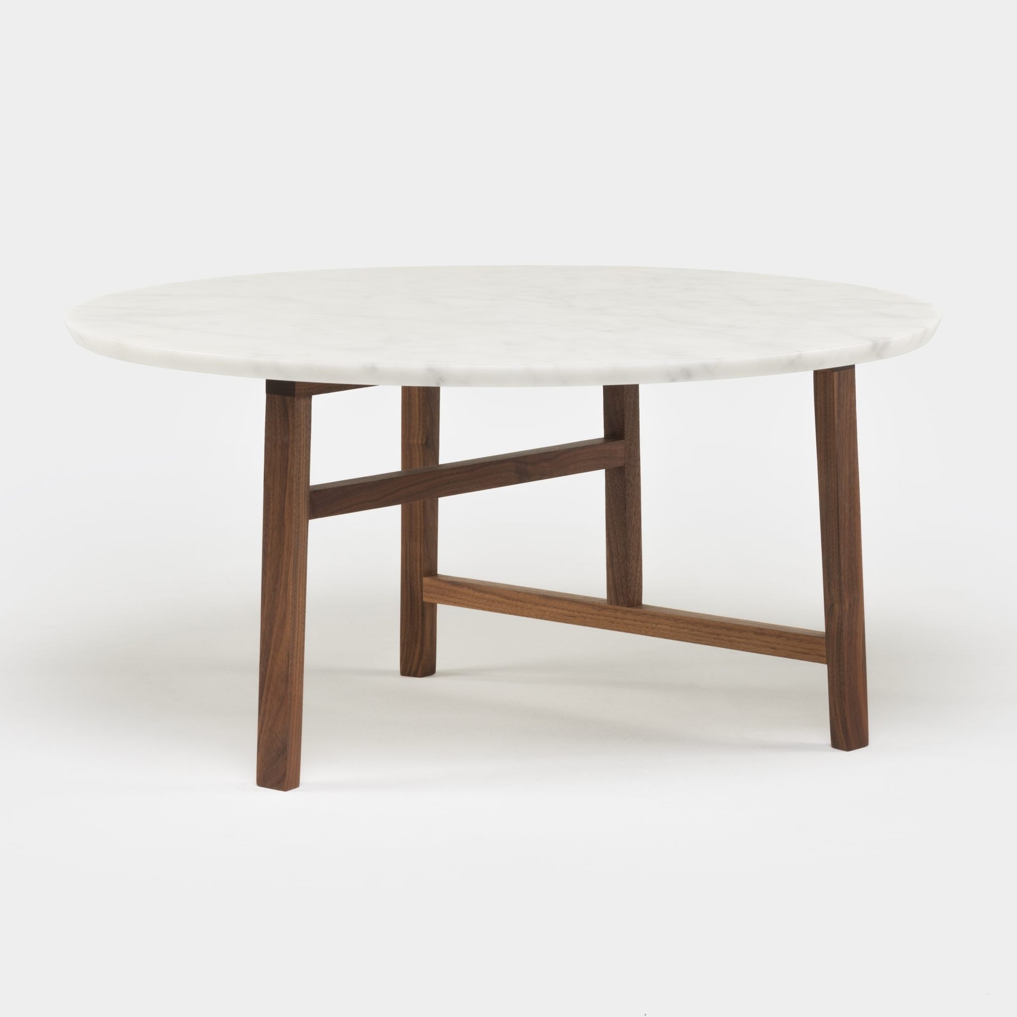 Trio round coffee table marble top by neri hu haus